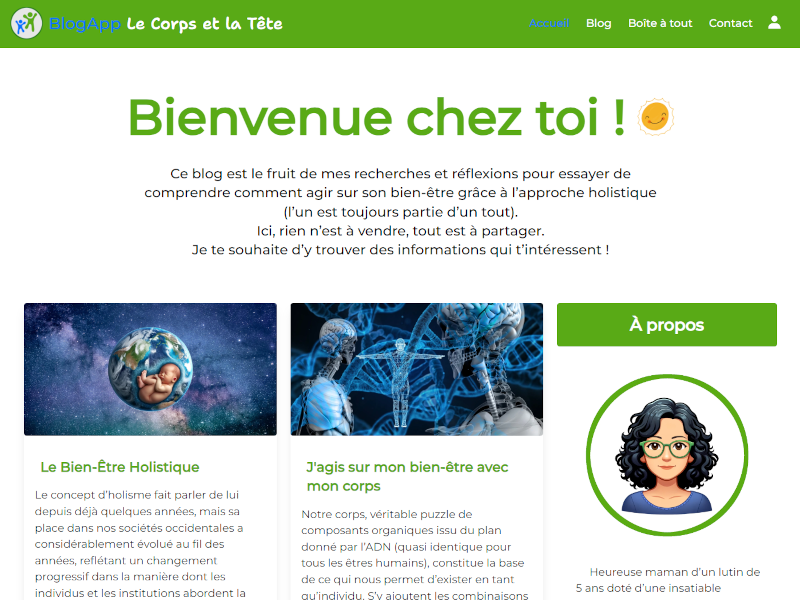 Blog App Le Corps et la Tête