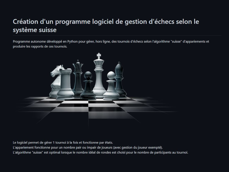 logiciel de gestion de tournois d'échecs